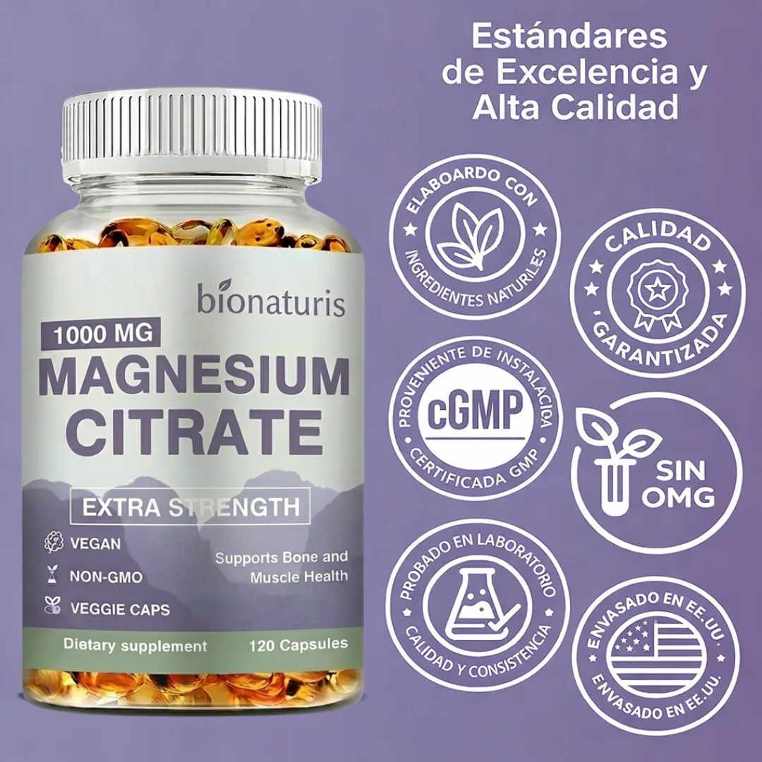 Citrato de Magnesio - Musculatura y Huesos Sanos