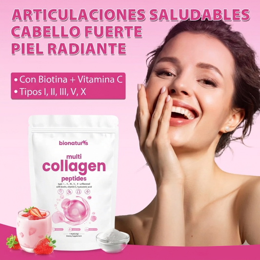 Colágeno PREMIUM en Polvo - Articulaciones, Cabello, Piel y Uñas Saludables