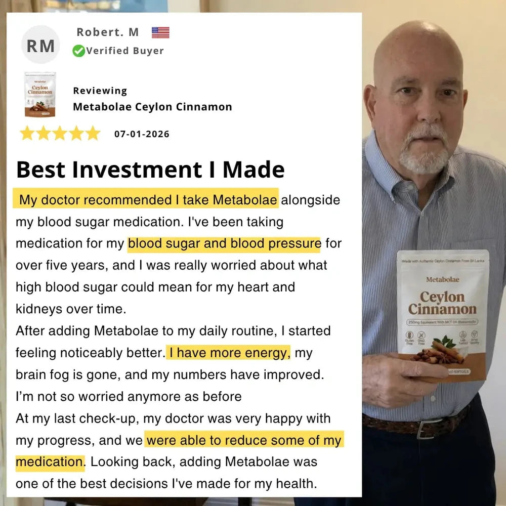 Metabolia I 7,200 mg de Canela de Ceilán concentrada con aceite MCT: Menos Antojo de Dulce &  Más Claridad