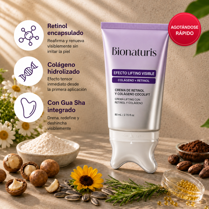 BioLift™ Crema Retinol + Colágeno con Gua Sha