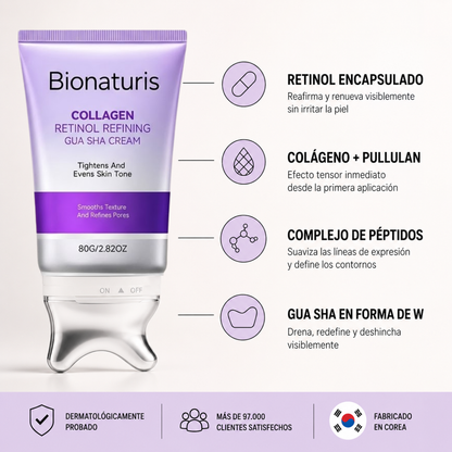 BioLift™ Crema Retinol + Colágeno con Gua Sha