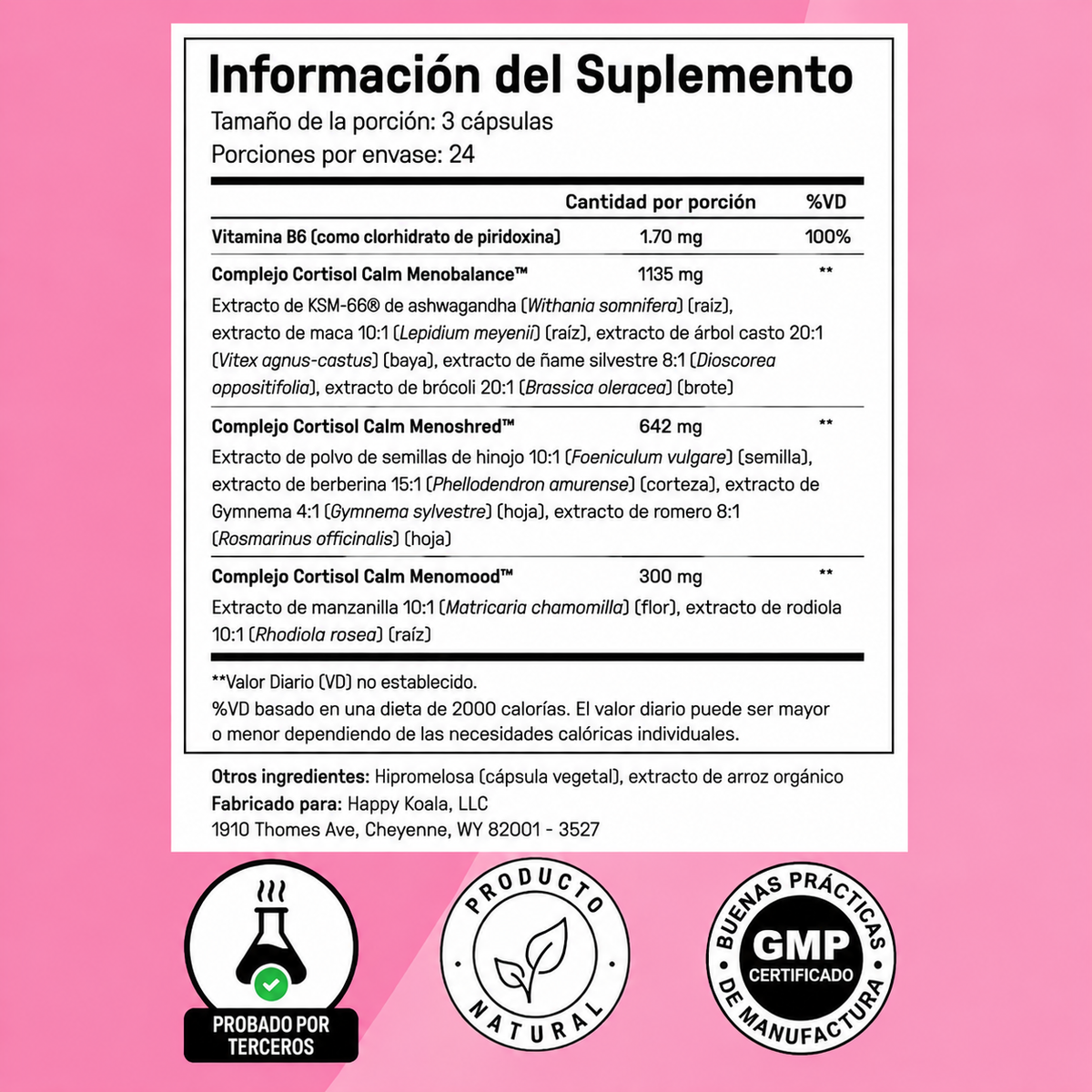 Corticalm - Equilibrio Hormonal Natural Durante la Menopausia.