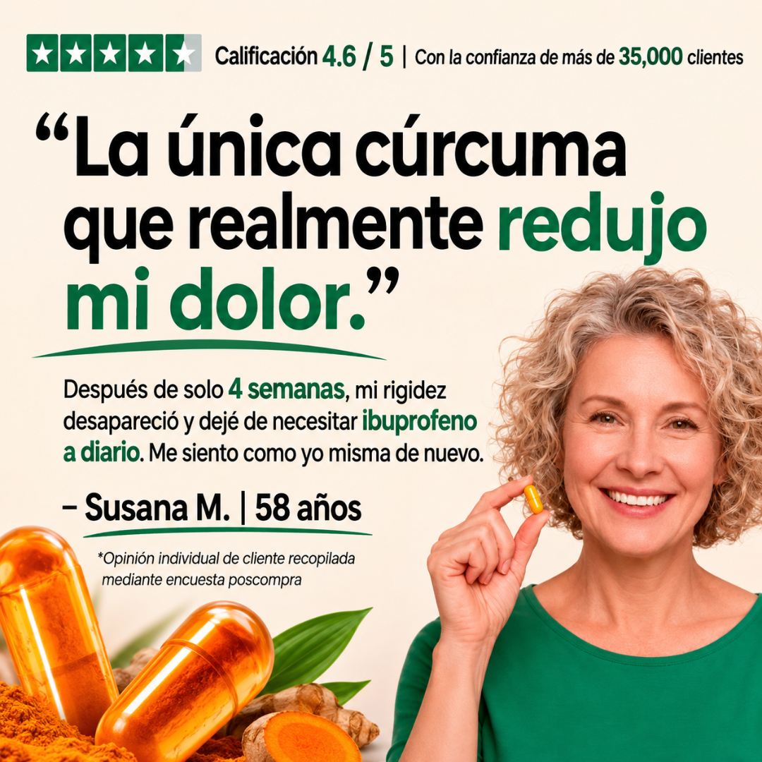 CúrActiva™ Curcumina Pura (Ariticulaciones, Inflamación y Mobiliad)