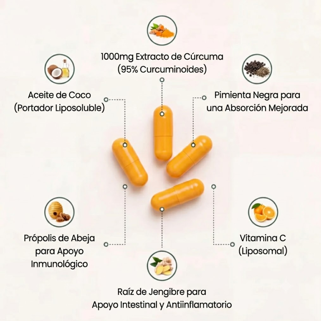 CúrActiva™ Curcumina Pura (Ariticulaciones, Inflamación y Mobiliad)