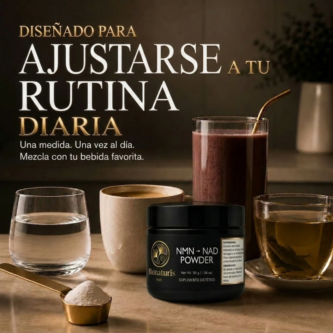 NMN NAD en Polvo Puro - Máxima Absorción y Efecto