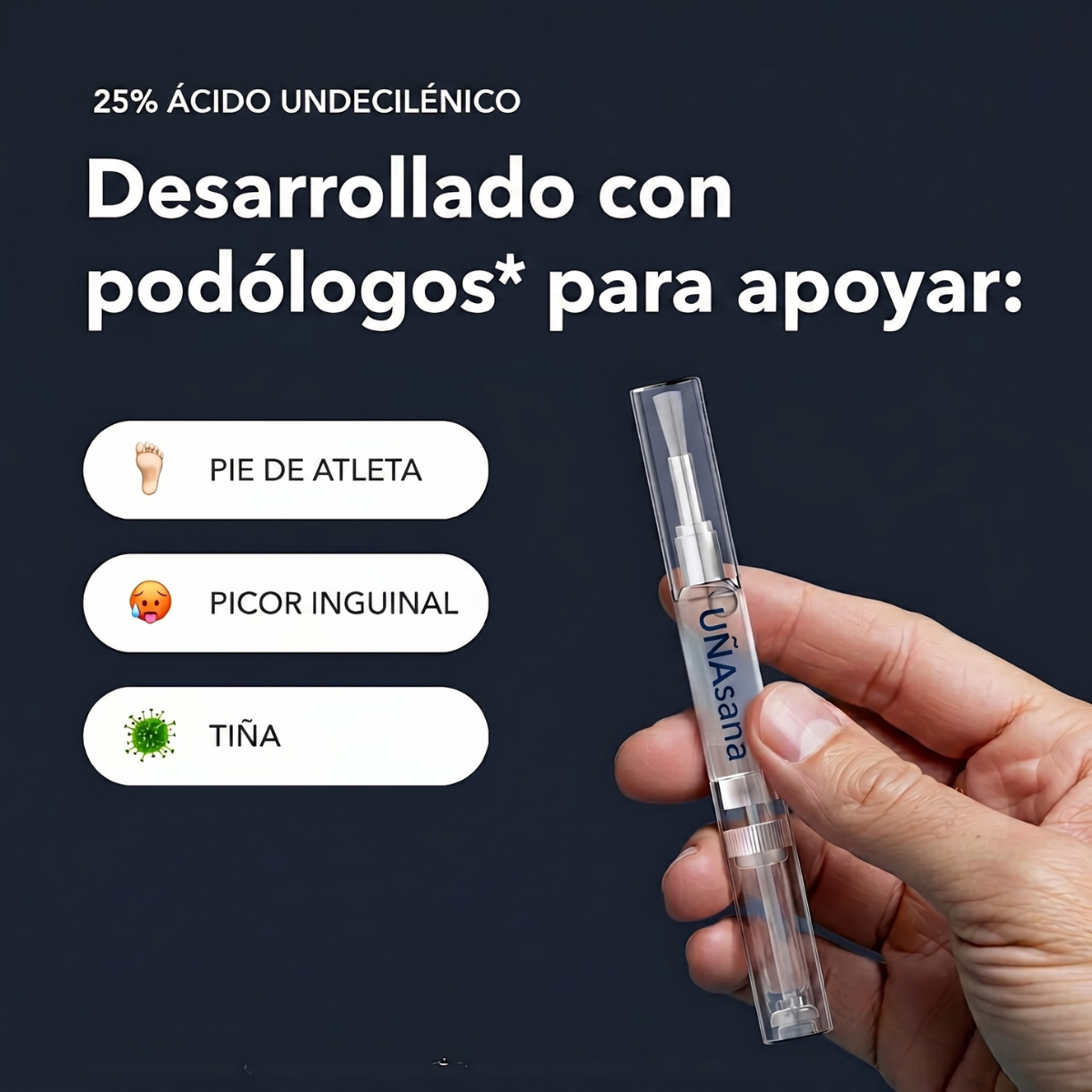 Lápiz Antifúngico UÑAsana™- Elimina la micosis de uñas desde la raíz
