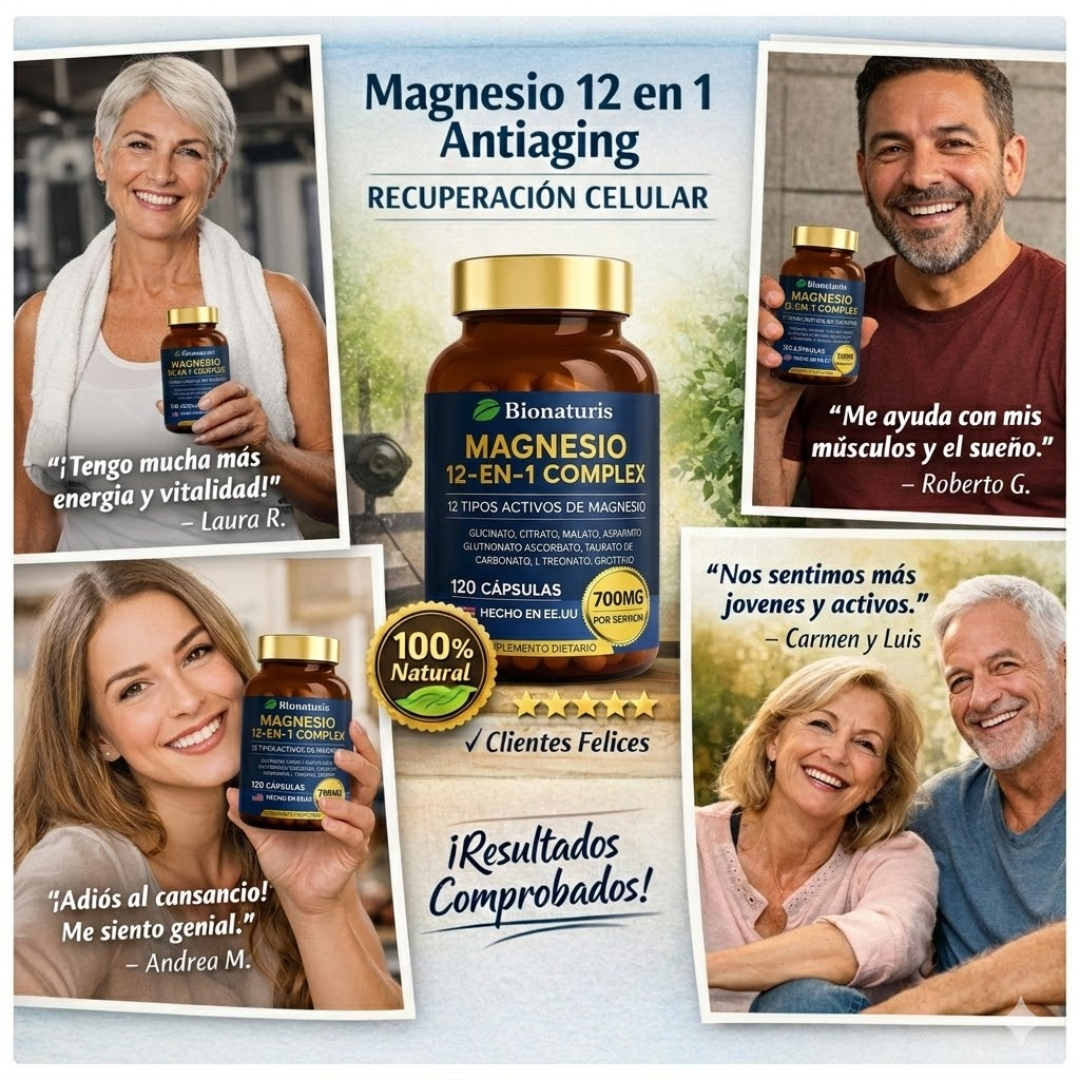 Magnesio Activo 12 en 1 – Antiaging & Renovación Celular