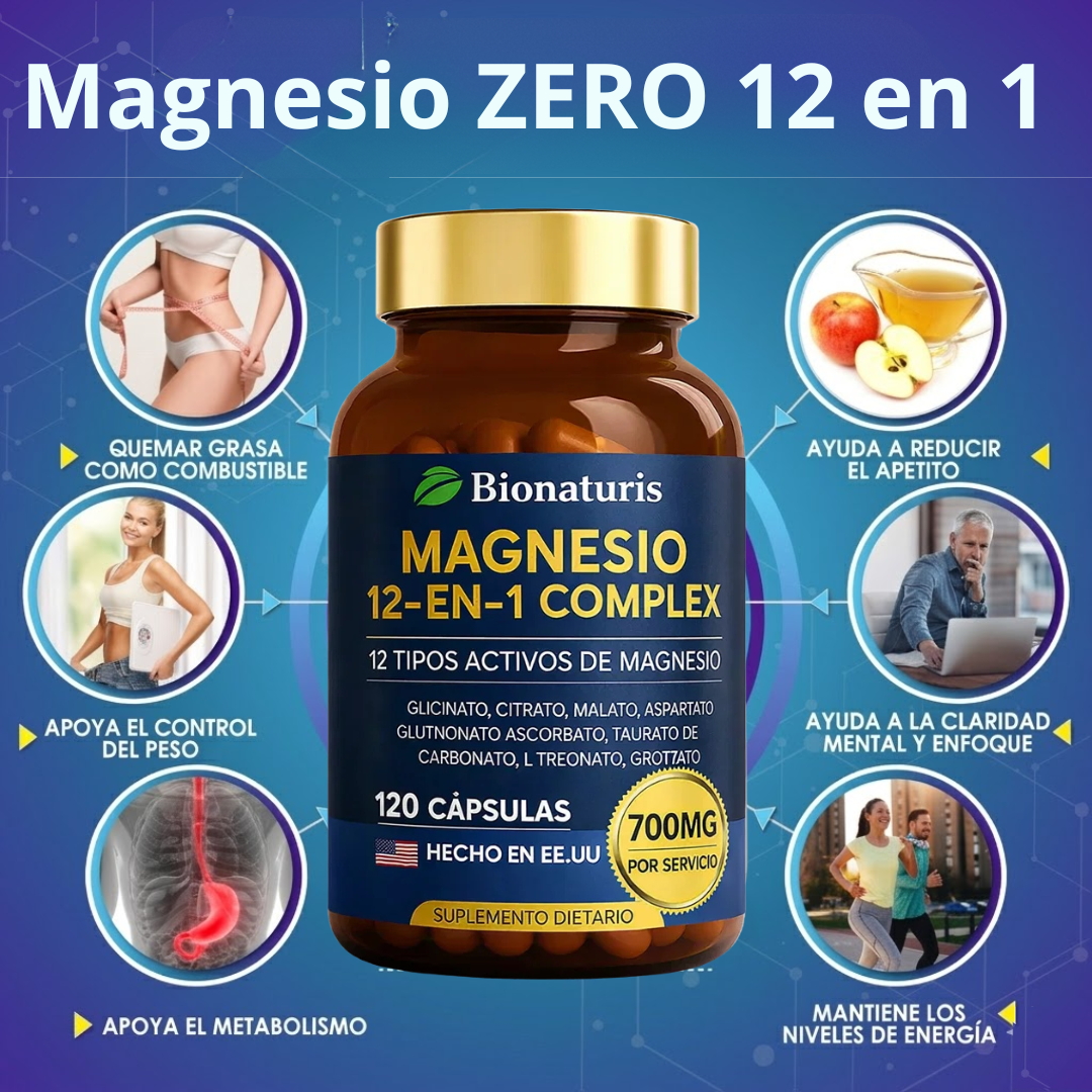 Magnesio ZERO 12 en 1 – Elimina la Grasa y la Inflamación