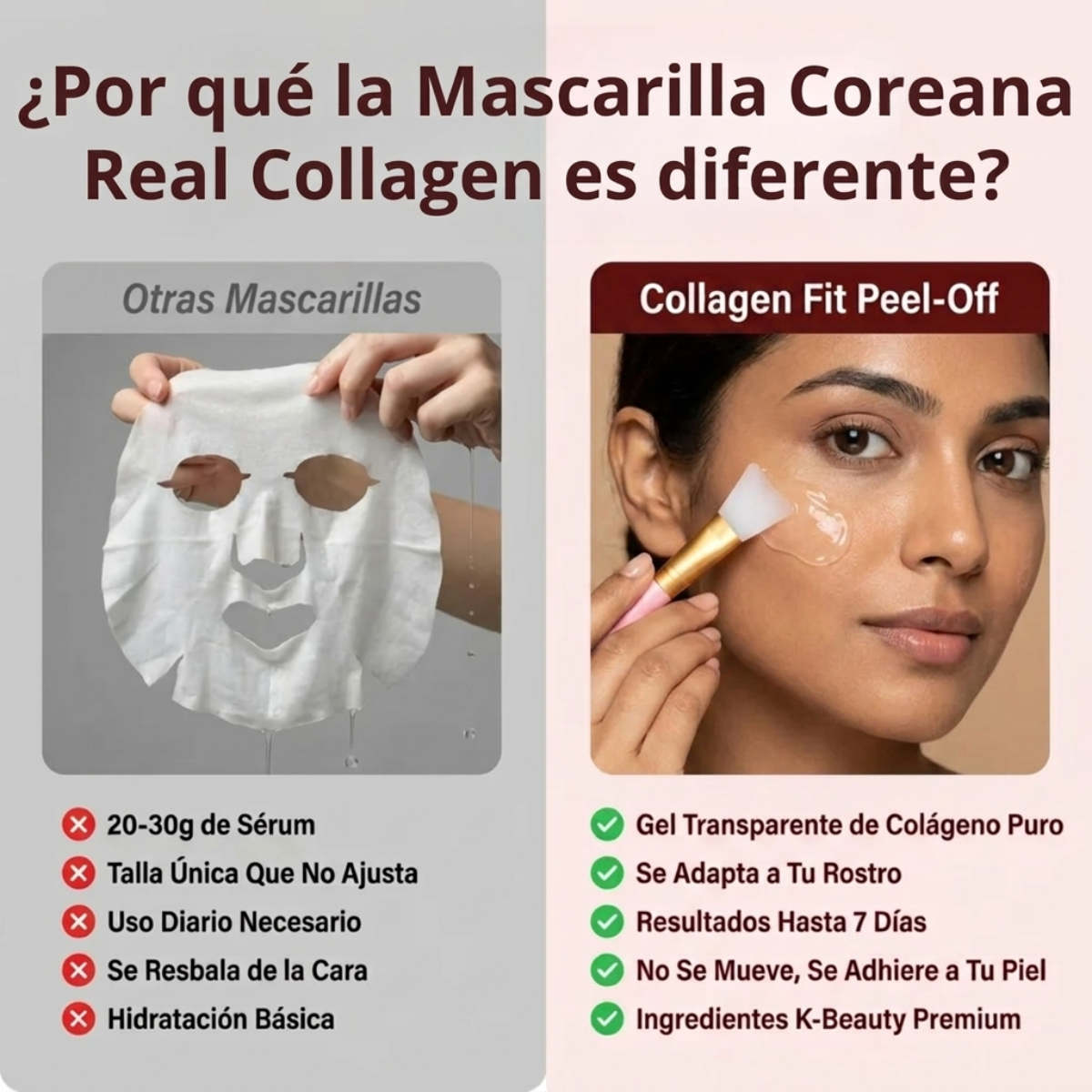 Mascarilla Coreana Real Collagen Peel-Off — Piel de Cristal desde Casa
