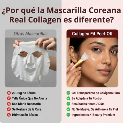 Mascarilla Coreana Real Collagen Peel-Off — Piel de Cristal desde Casa