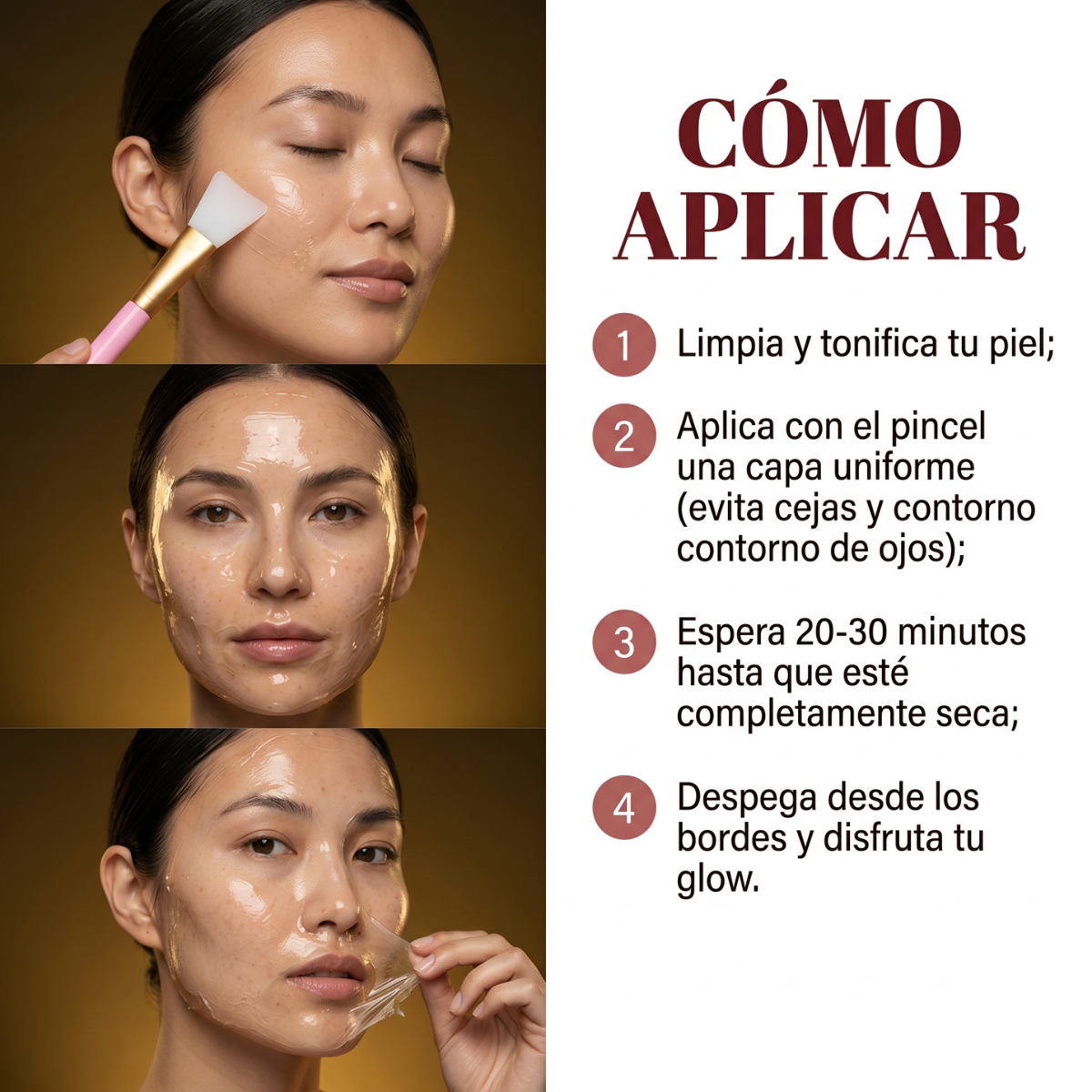 Mascarilla Coreana Real Collagen Peel-Off — Piel de Cristal desde Casa