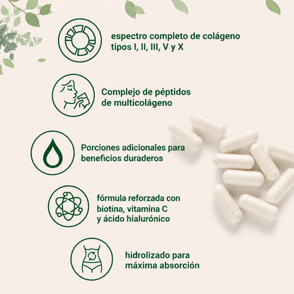 Multi Colágeno con Péptidos - Piel luminosa y sin manchas.