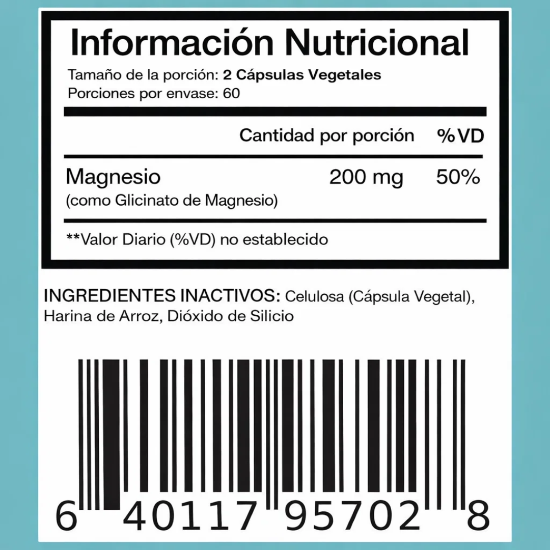 Bisglicinato de Magnesio - Relaja Mente y Ansiedad