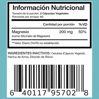 Bisglicinato de Magnesio - Relaja Mente y Ansiedad