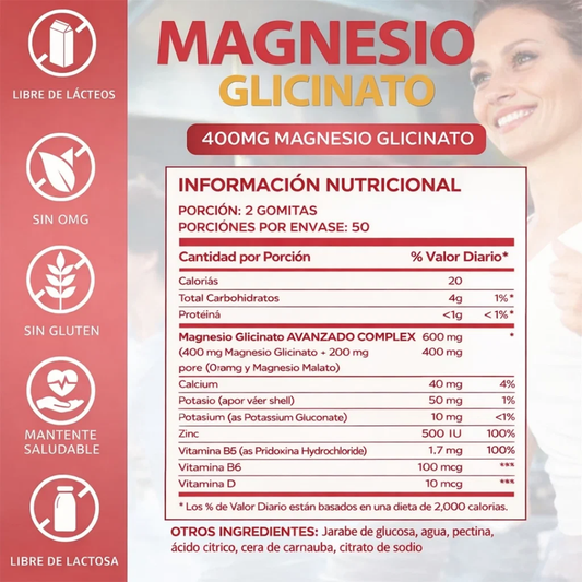 Glicinato de Magnesio Gummies - Mejora del Sueño y del Estrés