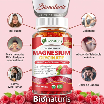Glicinato de Magnesio Gummies - Mejora del Sueño y del Estrés