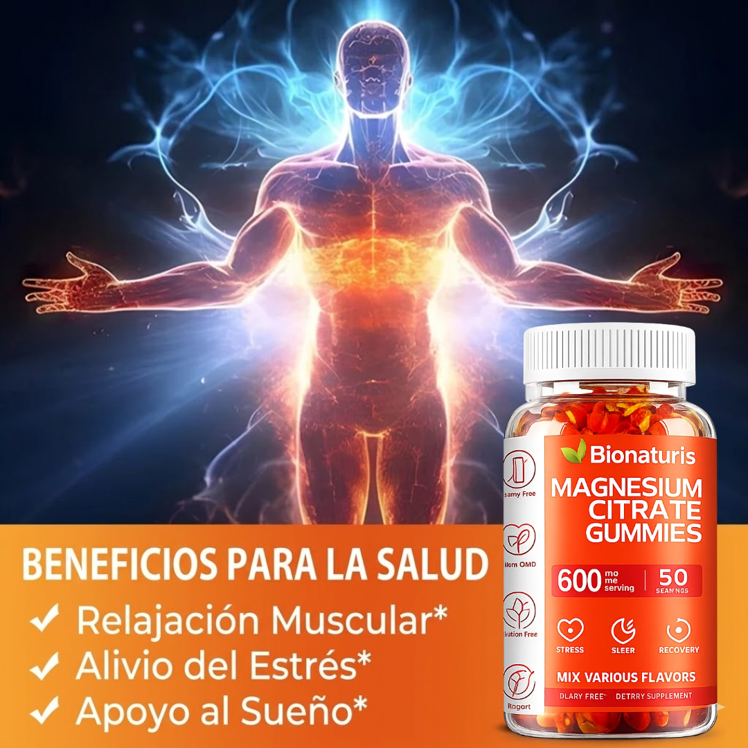 Citrato de Magnesio Gummies - Mejor Digestión y Sin Estreñimiento