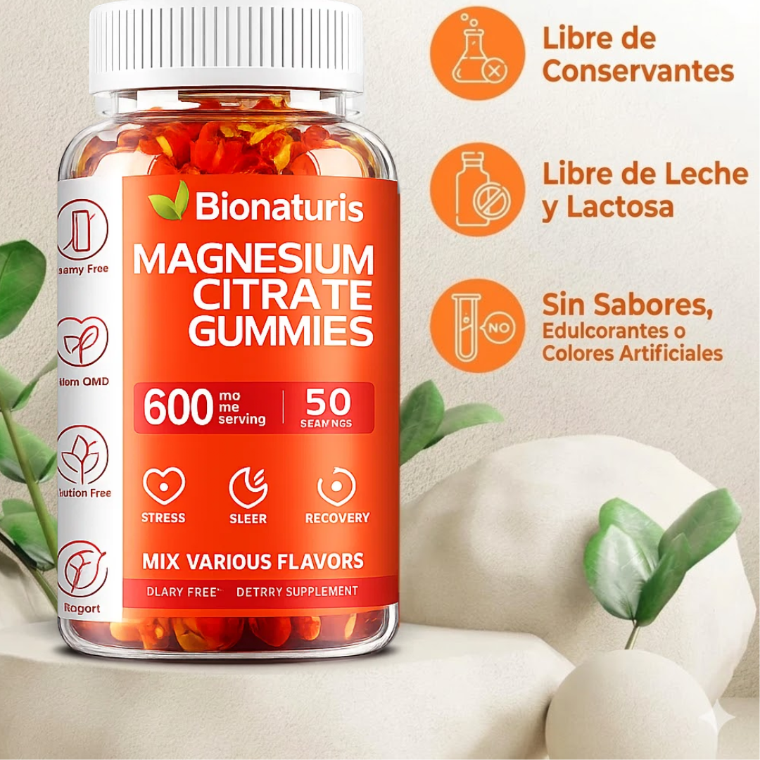 Citrato de Magnesio Gummies - Mejor Digestión y Sin Estreñimiento