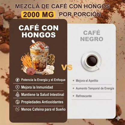 Café Soluble con Hongos - Energía y Sistema Inmune Mejorado