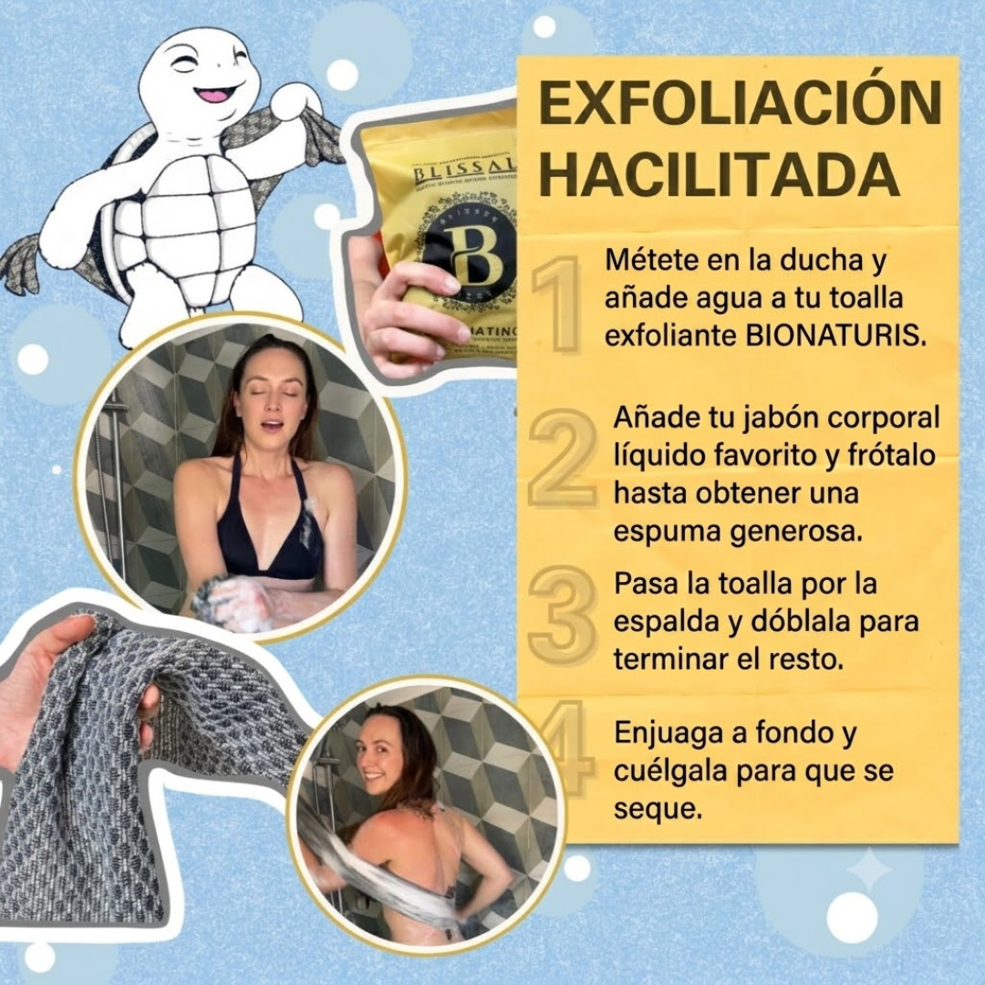 Toalla Exfoliante Premium Cuidado Piel