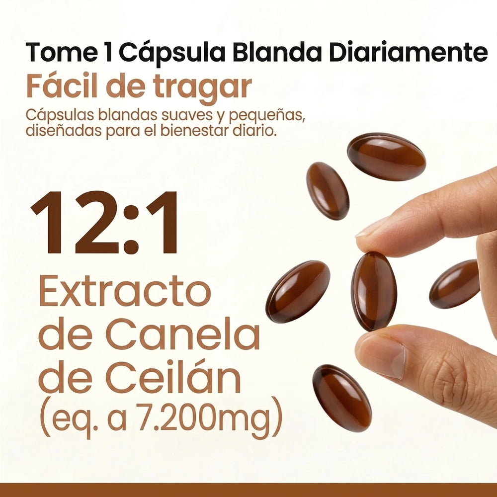 Metabolia - Canela de Ceilán 7,200 mg | Apoya niveles saludables de glucosa