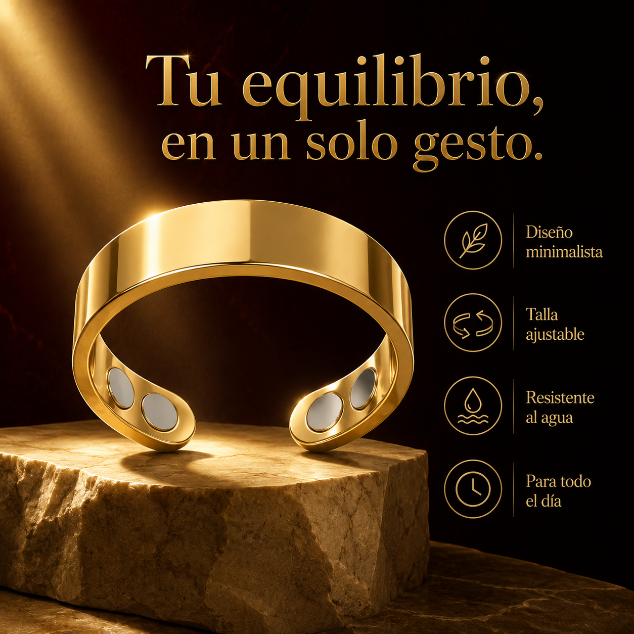 Anillo Adaptable BioMagnet® - Apoyo Migrañas y Estrés